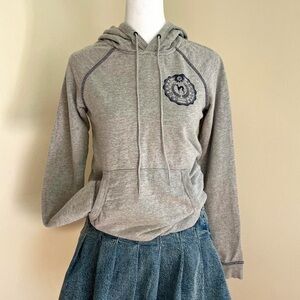 Vintage Y2K Designer Proenza Schouler Preppy Sporty Minimalist Gray Hoodie XS